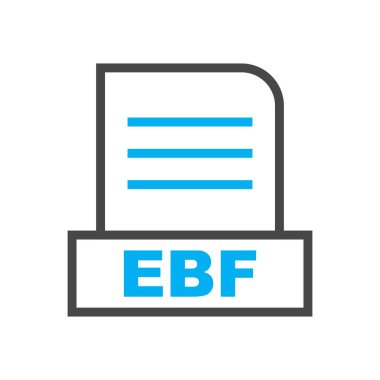 EBF dosyası soyut Arkaplanda izole edildi