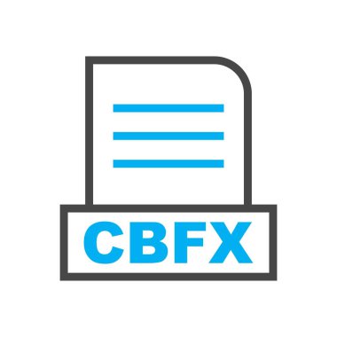 CBFX dosyası soyut Arkaplanda izole edildi