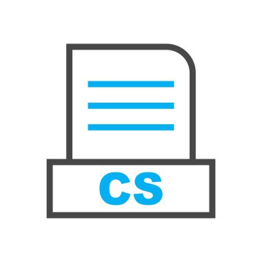 CS dosyası soyut arkaplanda izole edildi 