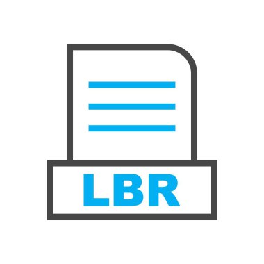 LBR dosyası soyut Arkaplanda izole edildi