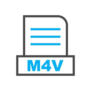 M4V dosyası soyut arkaplanda izole edildi 