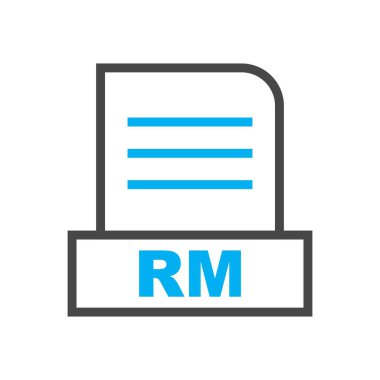 RM dosyası soyut arkaplanda izole edildi