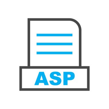 ASP dosyası soyut arkaplanda izole edildi