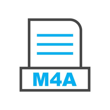 M4A dosyası soyut arkaplanda izole edildi