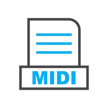 MIDI dosyası soyut arkaplanda izole edildi