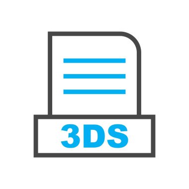 3DS dosyası soyut arkaplanda izole edildi