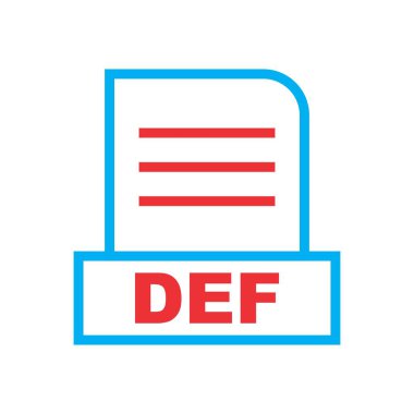 DEF file Isolated On Abstract Background  clipart
