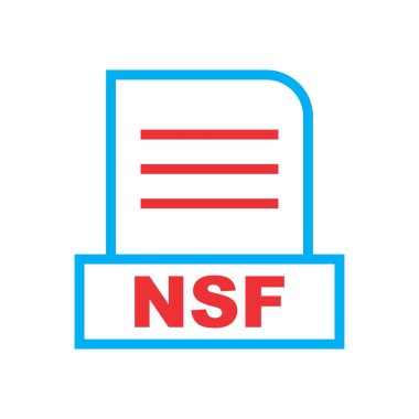 NSF dosyası soyut arkaplanda izole edildi