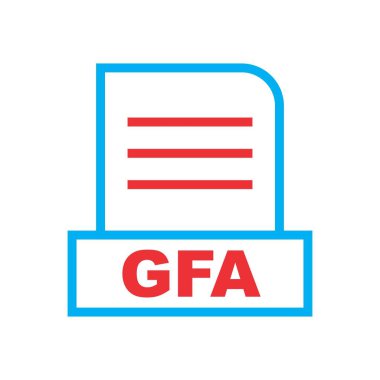 GFA dosyası soyut arkaplanda izole edildi