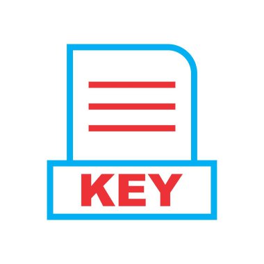 KEY dosyası soyut arkaplanda izole edildi