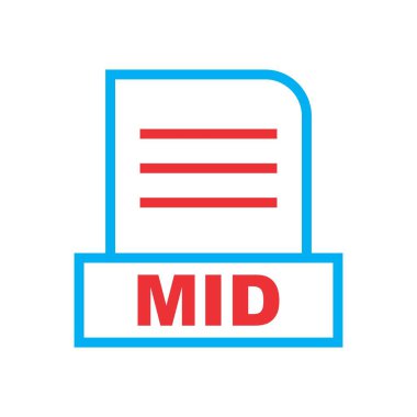 MID dosyası soyut arkaplanda izole edildi