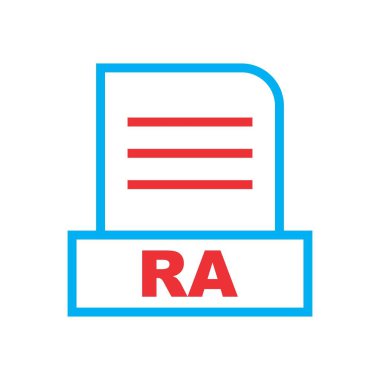 RA dosyası soyut arkaplanda izole edildi