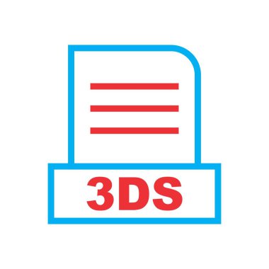 3DS dosyası soyut arkaplanda izole edildi