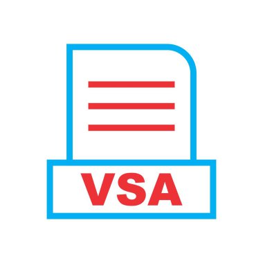 VSA dosyası soyut arkaplanda izole edildi