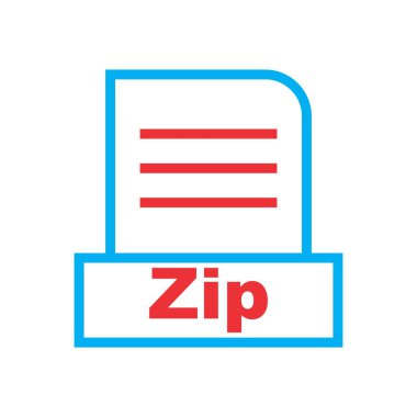 Zip dosyası soyut arkaplanda izole edildi 