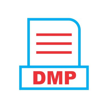 DMP dosyası soyut arkaplanda izole edildi