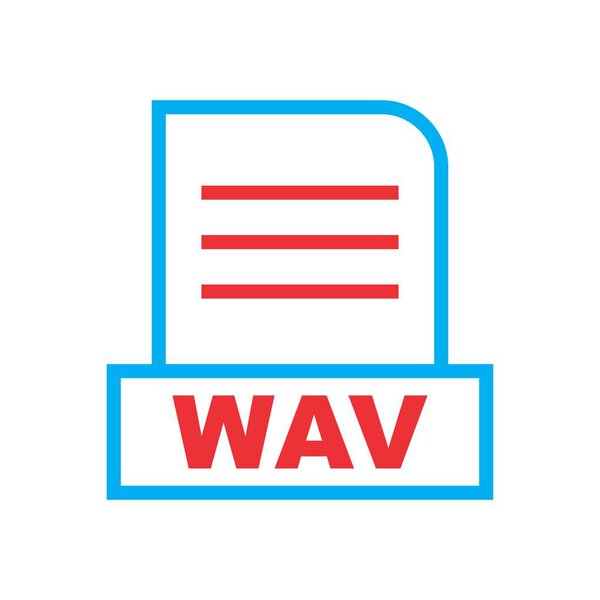 WAV file Isolated On Abstract Background