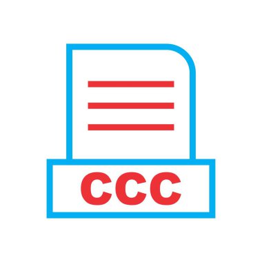 CCC dosyası soyut arkaplanda izole edildi