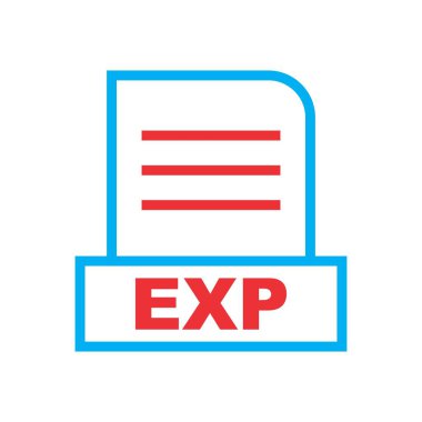 EXP file Isolated On Abstract Background clipart