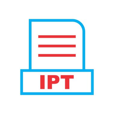 IPT file Isolated On Abstract Background clipart
