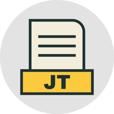 JT dosyası soyut arkaplanda izole edildi 