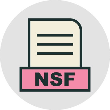 NSF dosyası soyut arkaplanda izole edildi