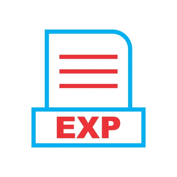 EXP dosyası soyut Arkaplanda izole edildi