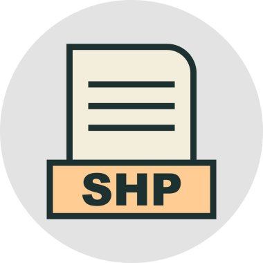 SHP dosyası soyut arkaplanda izole edildi