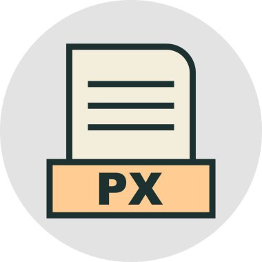 PX dosyası soyut Arkaplanda izole edildi