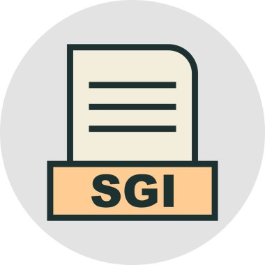 SGI dosyası soyut arkaplanda izole edildi