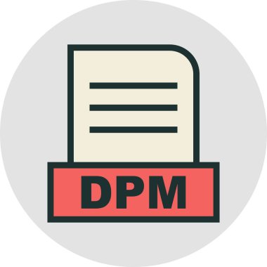 DPM dosyası soyut arkaplanda izole edildi 