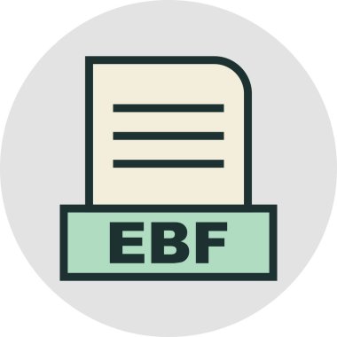 EBF dosyası soyut Arkaplanda izole edildi