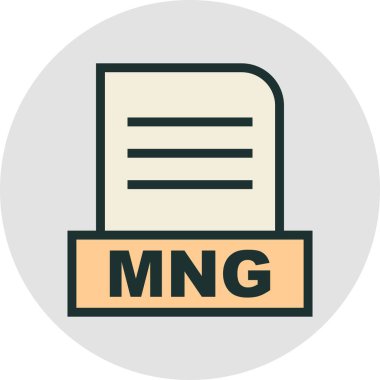 MNG dosyası soyut arkaplanda izole edildi