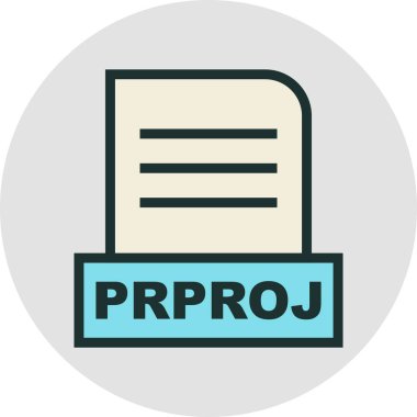 Soyut Arkaplanda PRPROJ dosyası izole edildi