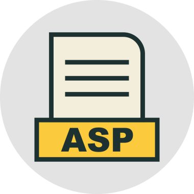 ASP dosyası soyut arkaplanda izole edildi