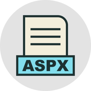 ASPX dosyası soyut Arkaplanda izole edildi 
