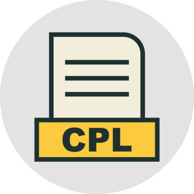 CPL dosyası soyut Arkaplanda izole edildi