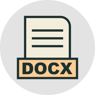 DOCX dosyası soyut Arkaplanda izole edildi