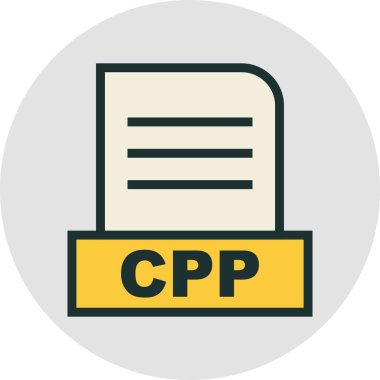 CPP dosyası soyut Arkaplanda izole edildi