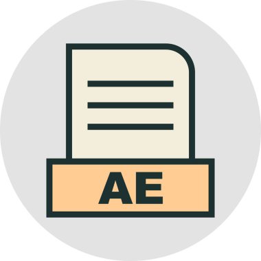 AE dosyası soyut arkaplanda izole edildi