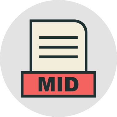 MID dosyası soyut arkaplanda izole edildi