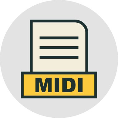 MIDI dosyası soyut arkaplanda izole edildi