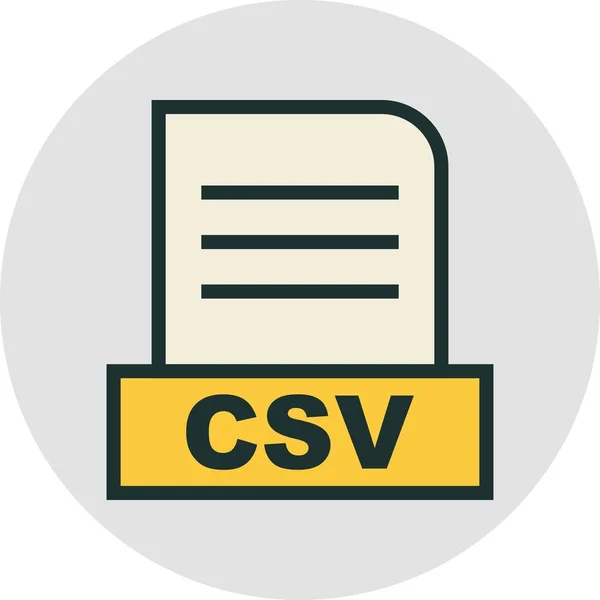 File Csv Isolato Sfondo Astratto — Foto Stock