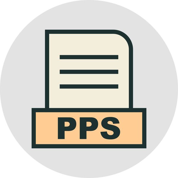 PPS file Isolated On Abstract Background