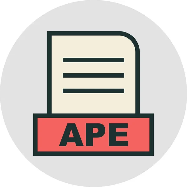 APE dosyası soyut arkaplanda izole edildi