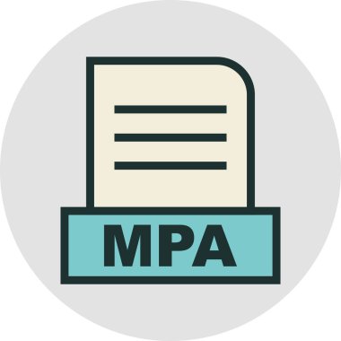 MPA dosyası soyut arkaplanda izole edildi