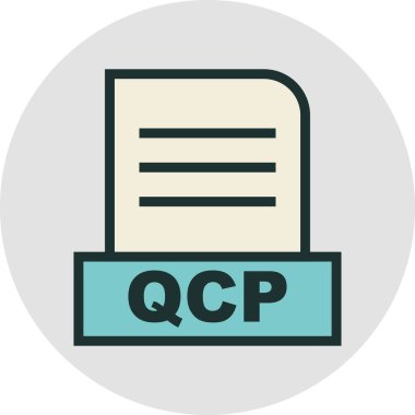 QCP dosyası soyut arkaplanda izole edildi