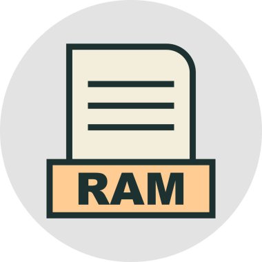 Soyut Arkaplanda RAM dosyası izole edildi