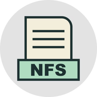 NFS dosyası soyut arkaplanda izole edildi