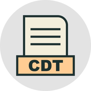 CDT dosyası soyut arkaplanda izole edildi